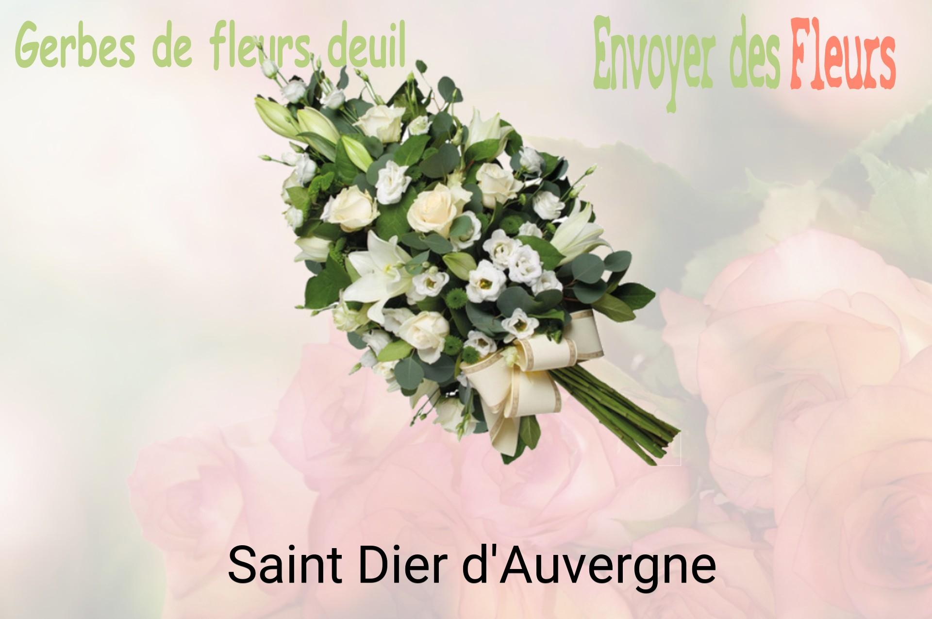 Gerbe de fleurs de deuil livrée à Saint-Dier-d'Auvergne